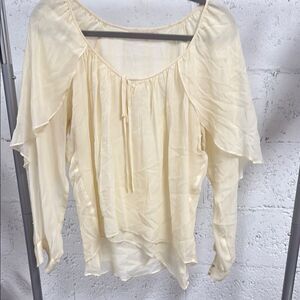 Cream Elegant WINK Top Like New Tank Built- Size Small
